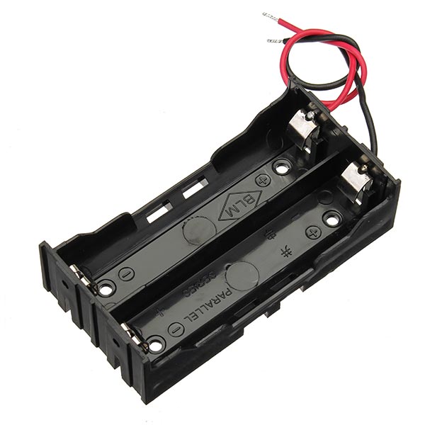 

10pcs DIY DC 7.4V 2 Slot Double Series 18650 Battery Holder Battery Box With 2 Leads ROHS Certification