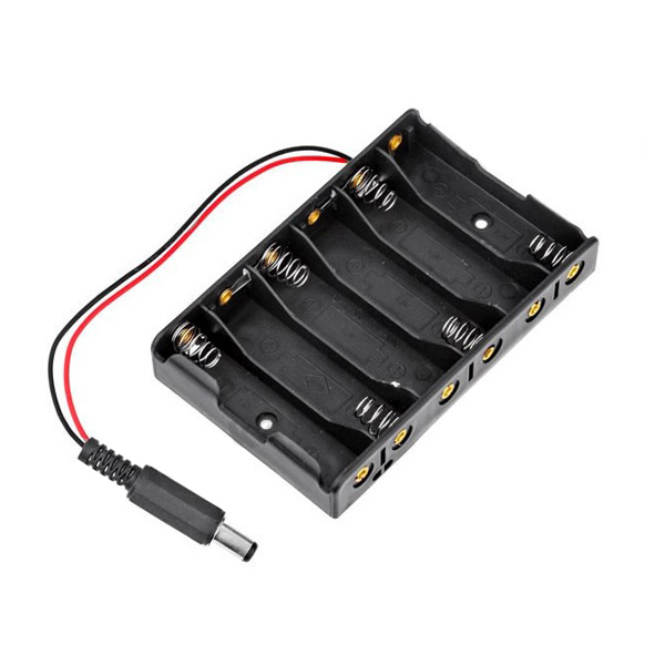 

10Pcs 6*AA Battery Case Storage Holder DC2.1 Power Jack For Arduino