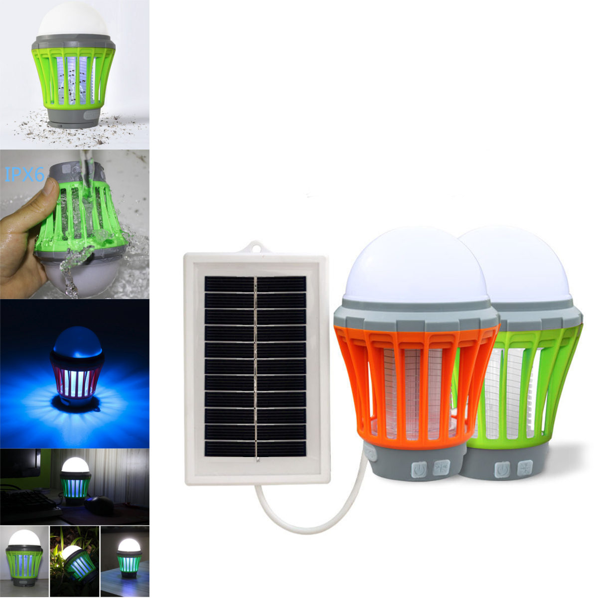 

На открытом воздухе LED Солнечная Pannel Lights Mosquito Лампа Насекомое-убийца USB-мобильное зарядное устройство Кемпинг Light
