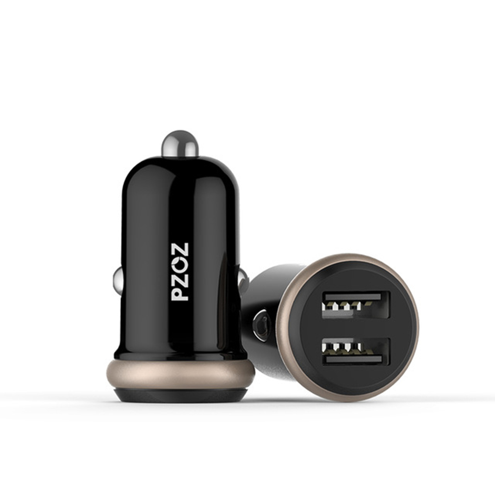 

PZOZ 3.1A Dual USB Ports Быстрая зарядка Mini Авто Зарядное устройство для iPhone X XS XR Макс Xiaomi Mi9 HUAWEI P30 S9 S10 S10+