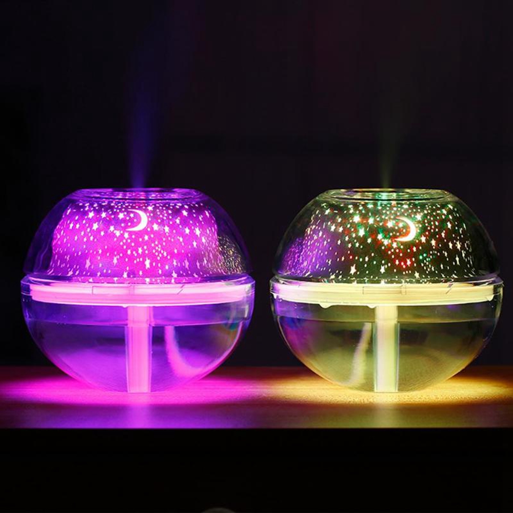 

4W Colorful USB LED Crystal Night Light Проектор Увлажнитель воздуха Диффузор Бесшумный для прикроватного дома