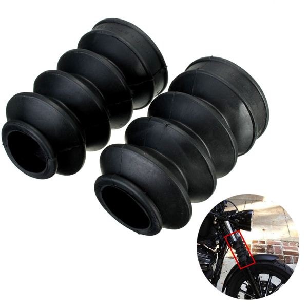 

39mm Fork Cover Gaiters Gators Boots Rubber for Harley Sportster Dyna FX XL 883