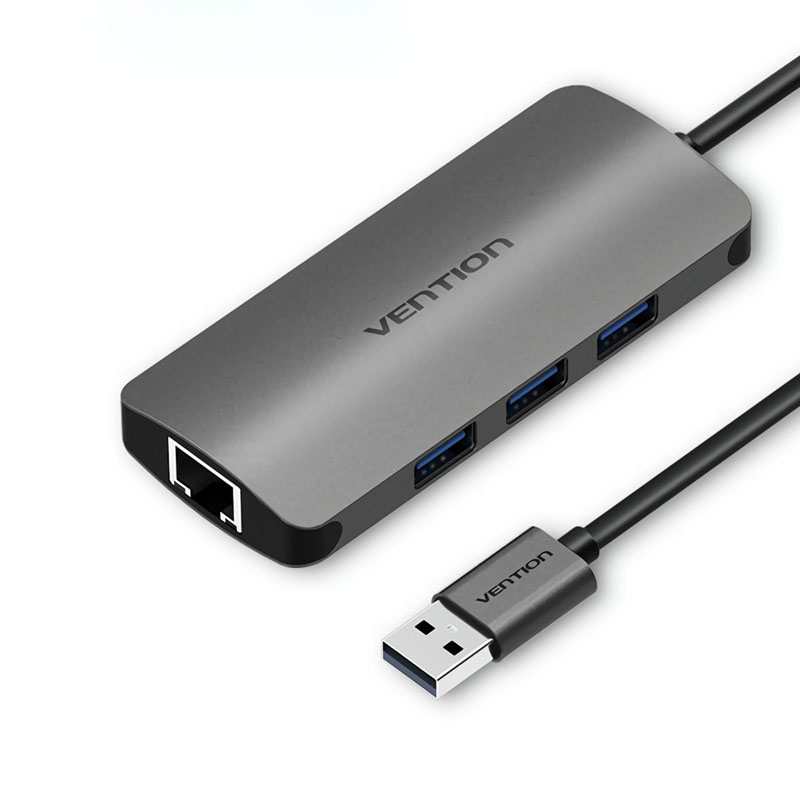 

Vention CHD Алюминиевый сплав USB 3.0 - 3-портовый USB 3.0 1000 Мбит / с Гигабитный Ethernet-концентратор RJ45