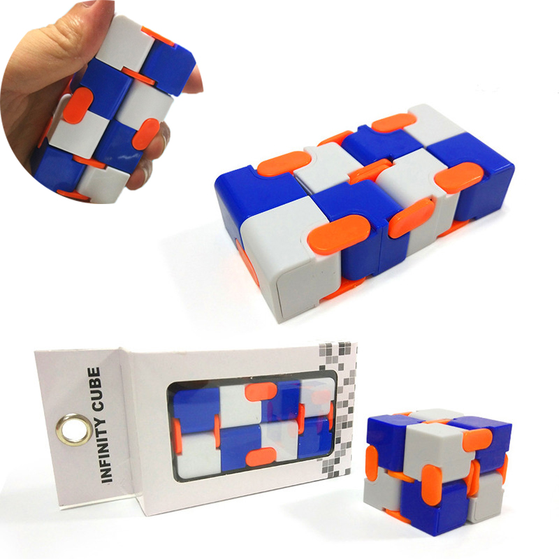 

Металл Infinite Cube Тревога Стресс Рельеф Fidget Фокус Взрослые Дети Внимание Терапия игрушки