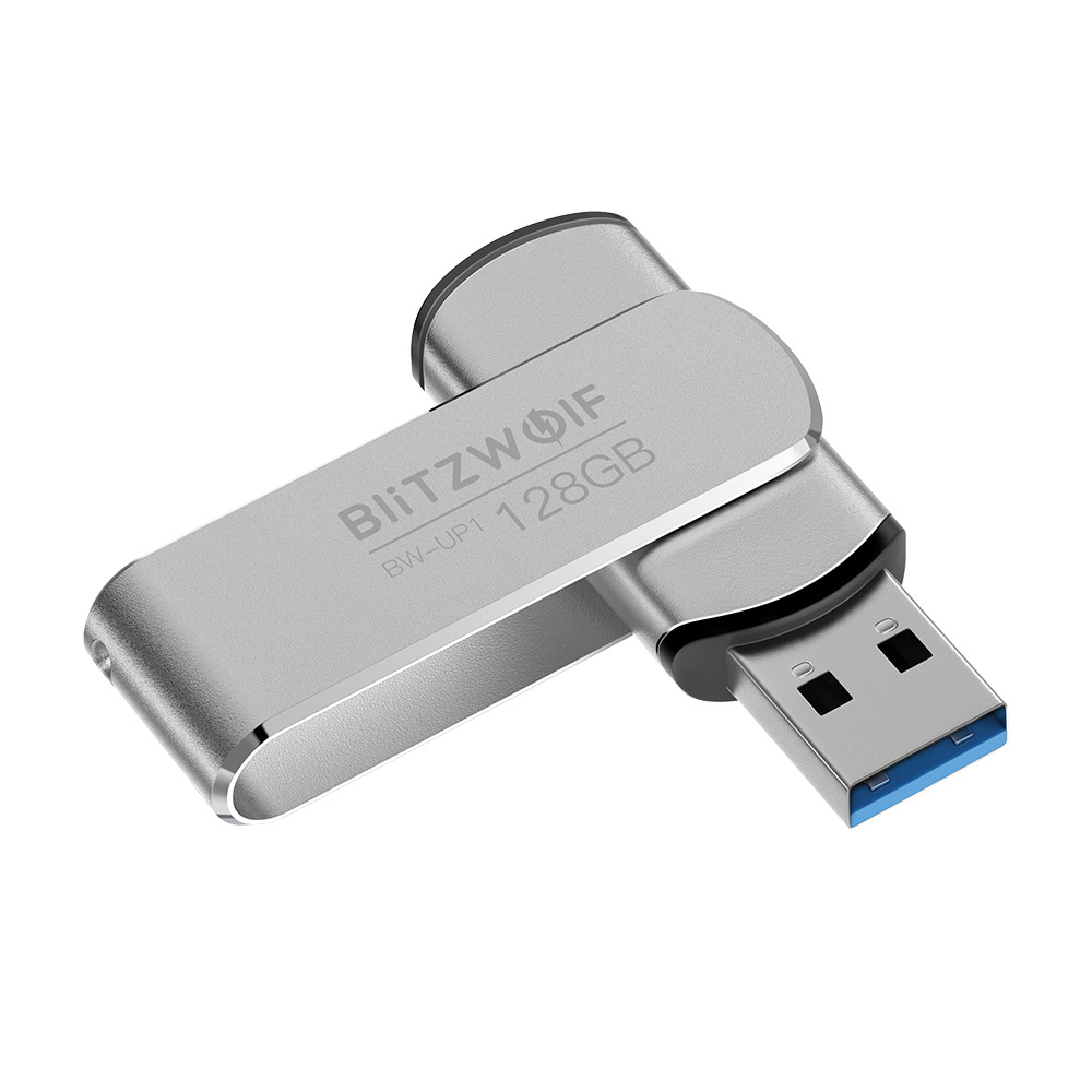 

BlitzWolf® BW-UP1 Алюминиевый сплав 360 ° Вращающаяся крышка USB 3.0 Flash Накопитель 16GB 32GB 64GB 128 ГБ