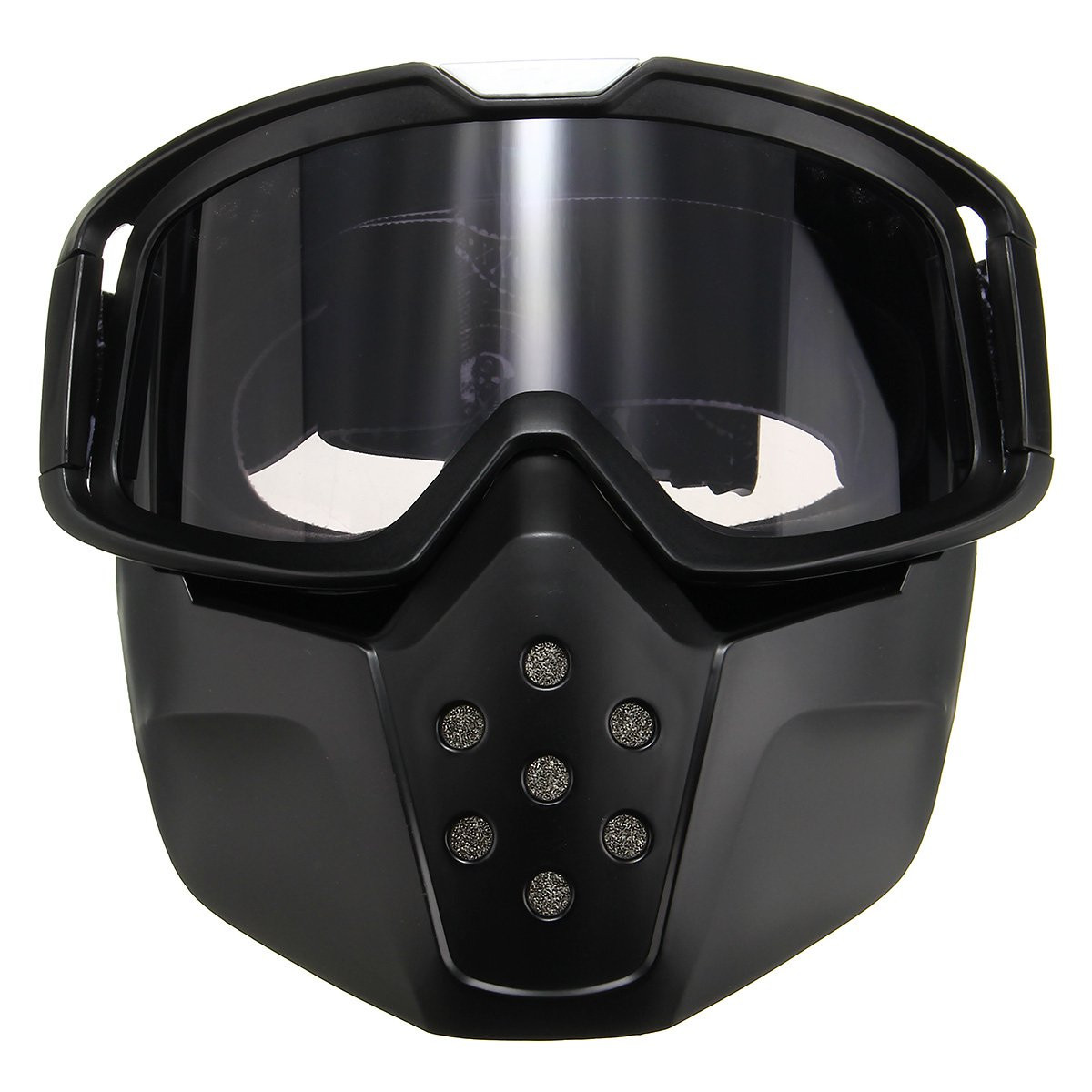 

мотоцикл Лыжный шлем Серый Объектив Съемные защитные очки Face Маска Shield Mouth Filter