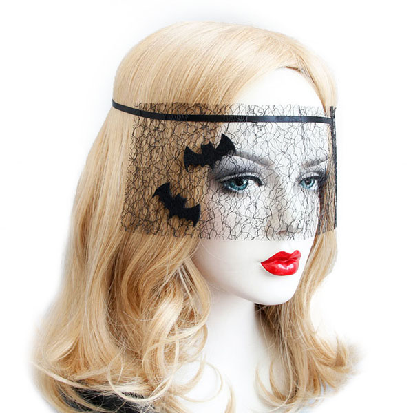

Halloween Costume Black Bat Net Yarn Mask Toys for Masquerade Ball Party
