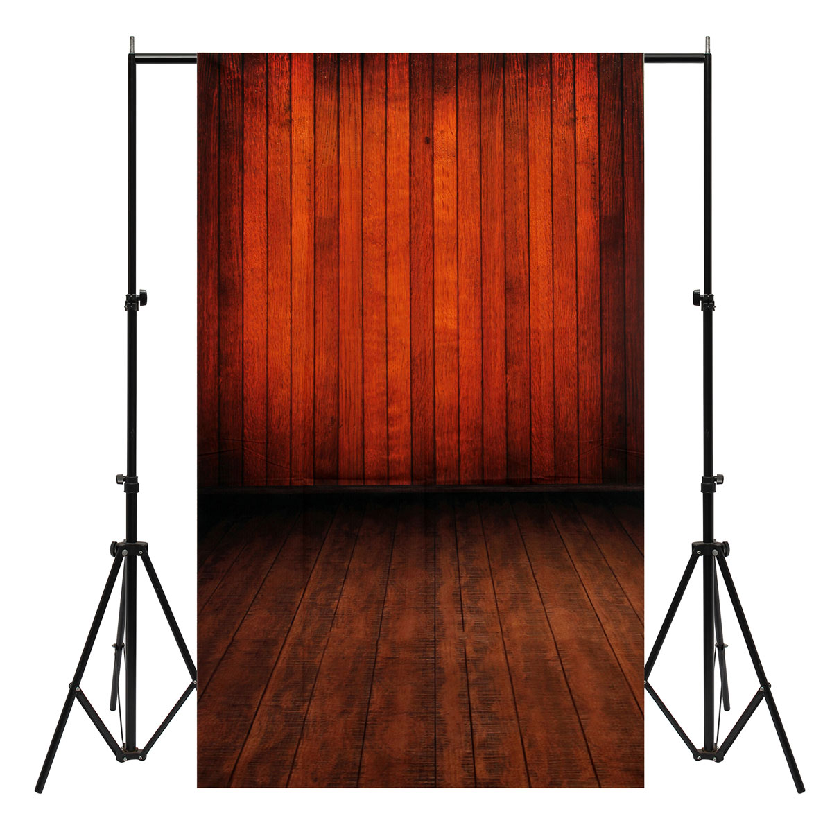

3x5FT Виниловая красная деревянная настенная фотосъемка Фоновые фоны Photo Studio Prop