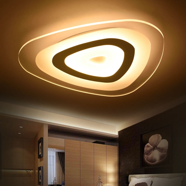 

48W Современный ультратонкий LED Потолочный светильник для скрытого монтажа 3 цвета, регулируемый для гостиной Главная