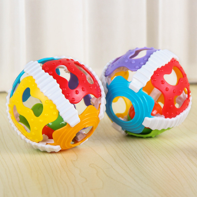 

Новорожденный Детские Игрушки Головоломки Раннего Обучения Белл Белл Soft Пластик 6 Цвет Ручной Мяч Погремушка