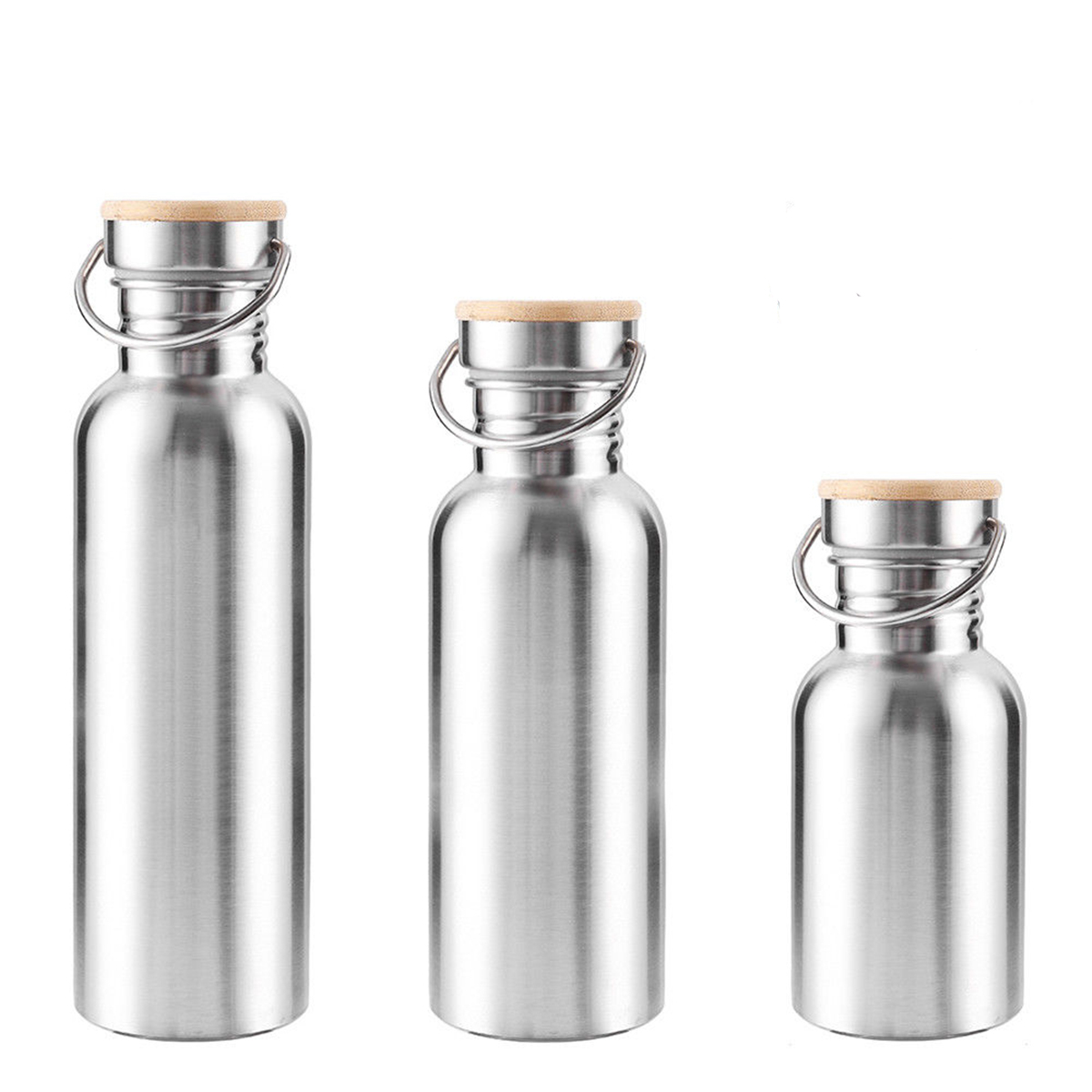 

350ML 500ML 750ML Stainless Steel Vacuum Bottle Wide Mouth Drinking Water Sports Kettle BPA Free