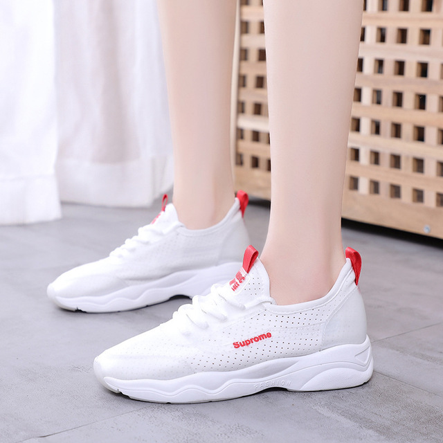 

Small White Shoes Women's Breathable Mesh Sports Shoes Season New Wild Flat Casual Running Shoes