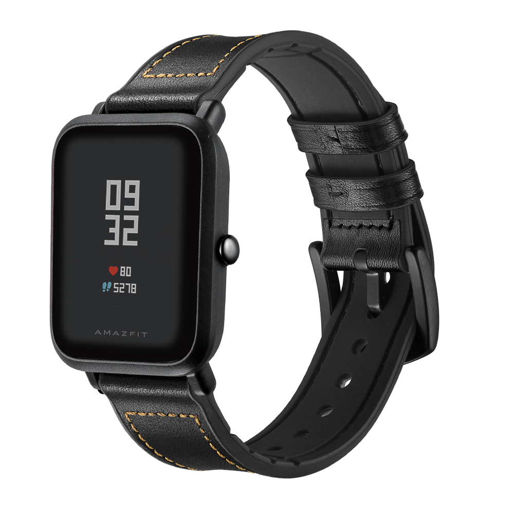 

Pure Color Натуральная Кожа Силиконовый Часы Стандарты Ремешок для часов Xiaomi Amazfit BIP Smart Watch