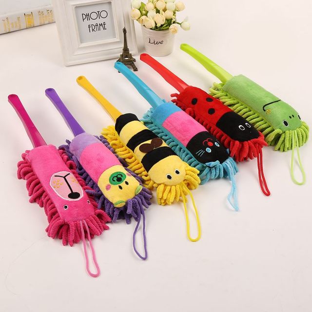 

Cartoon Candy Chenille Dust Mites Feather Duster Household Cleaning Brush In Addition To Car Dusting Brush
