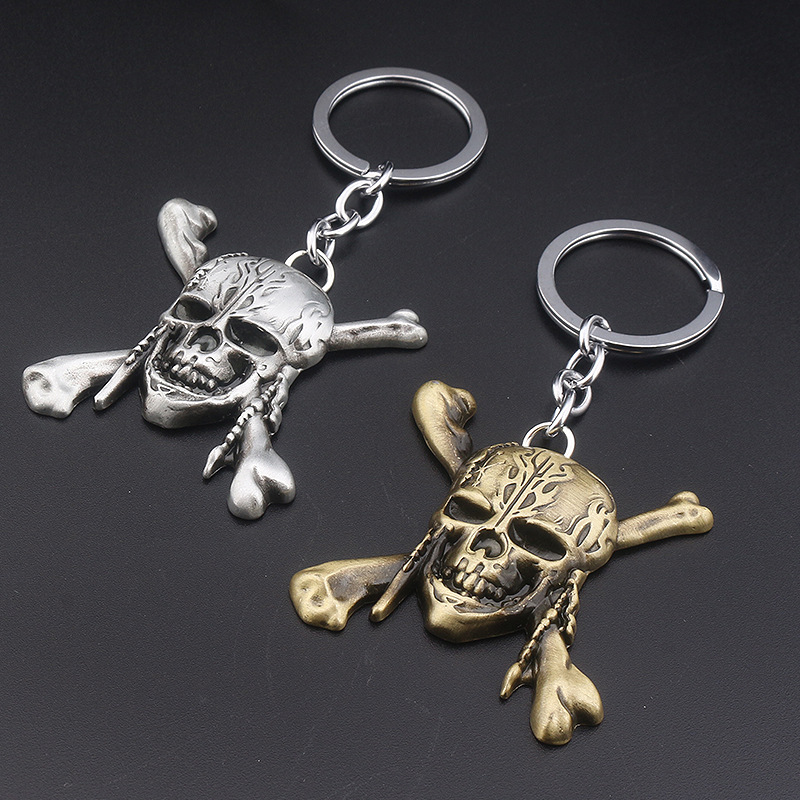 

Панк Пираты Карибского моря Брелок Капитан Череп Кулон Подарок для ключей
