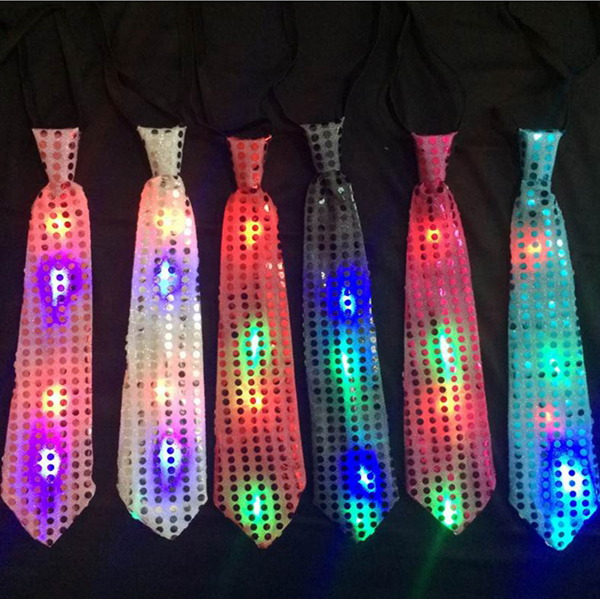 

Мода LED светящиеся галстук бар Dance Party этап светящийся мигающий тай опору