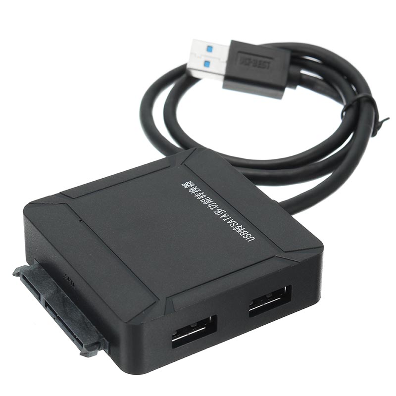 

ULT-лучший USB3.0 для SATA конвертер для жесткого диска для 2,5 / 3,5-дюймового SSD-HDD с 2-мя считывателями USB-карт