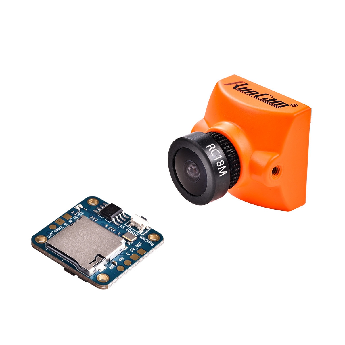

RunCam Racer 2 + Mini DVR Remote Control Super WDR CMOS 700TVL 1.8mm/2.1mm fpv Camera 6ms Low Latancy OSD With Selector