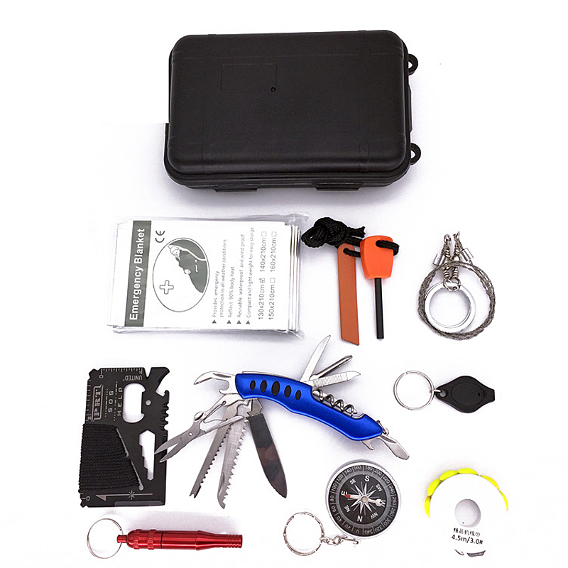 

Hunting Outdoor SOS Emergency Kit Equipment Box Camping Survival Tactical Tools Kit