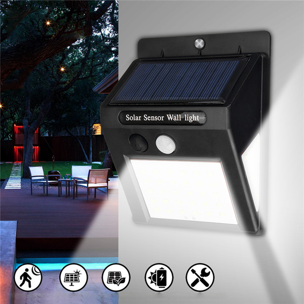 

LED Solar Power Light PIR Motion Sensor Garden Yard Wall Lamp Security Outdoor