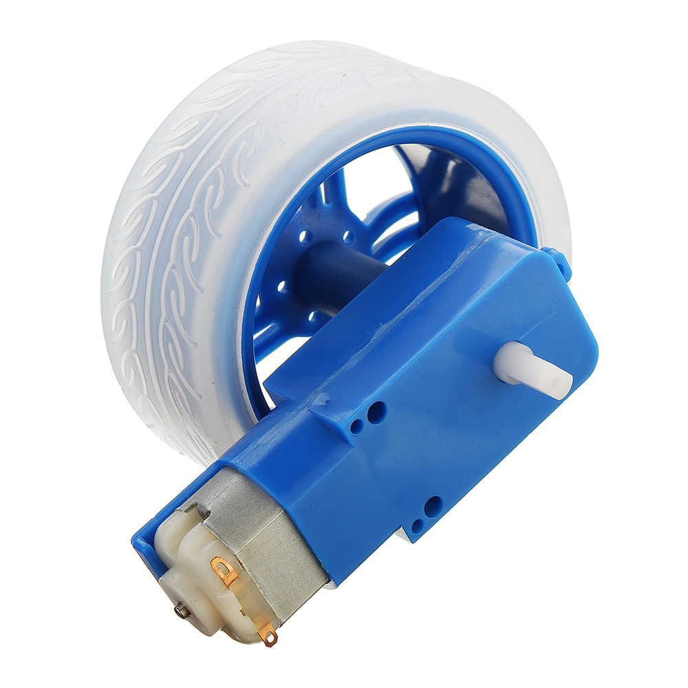 

10Pcs Blue Rubber Wheels + 3-6v TT Motors DIY Kit For Arduino Smart Chassis Car Accessories