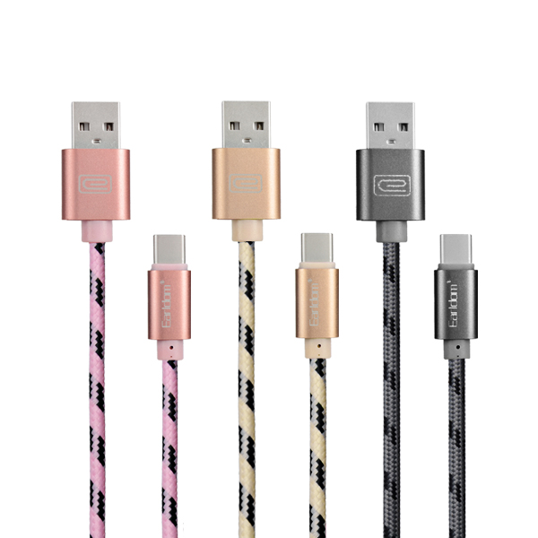 

Earldom 1M USB 3.1 TYPE-C Nylon Зарядный кабель для сотового телефона планшета