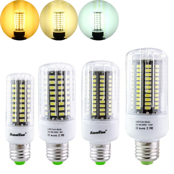

E27 e14 e12 e17 gu10 b22 LED кукуруза лампа 7W 72 СМД 5736 LED лампа ампула свет водить AC85-265V
