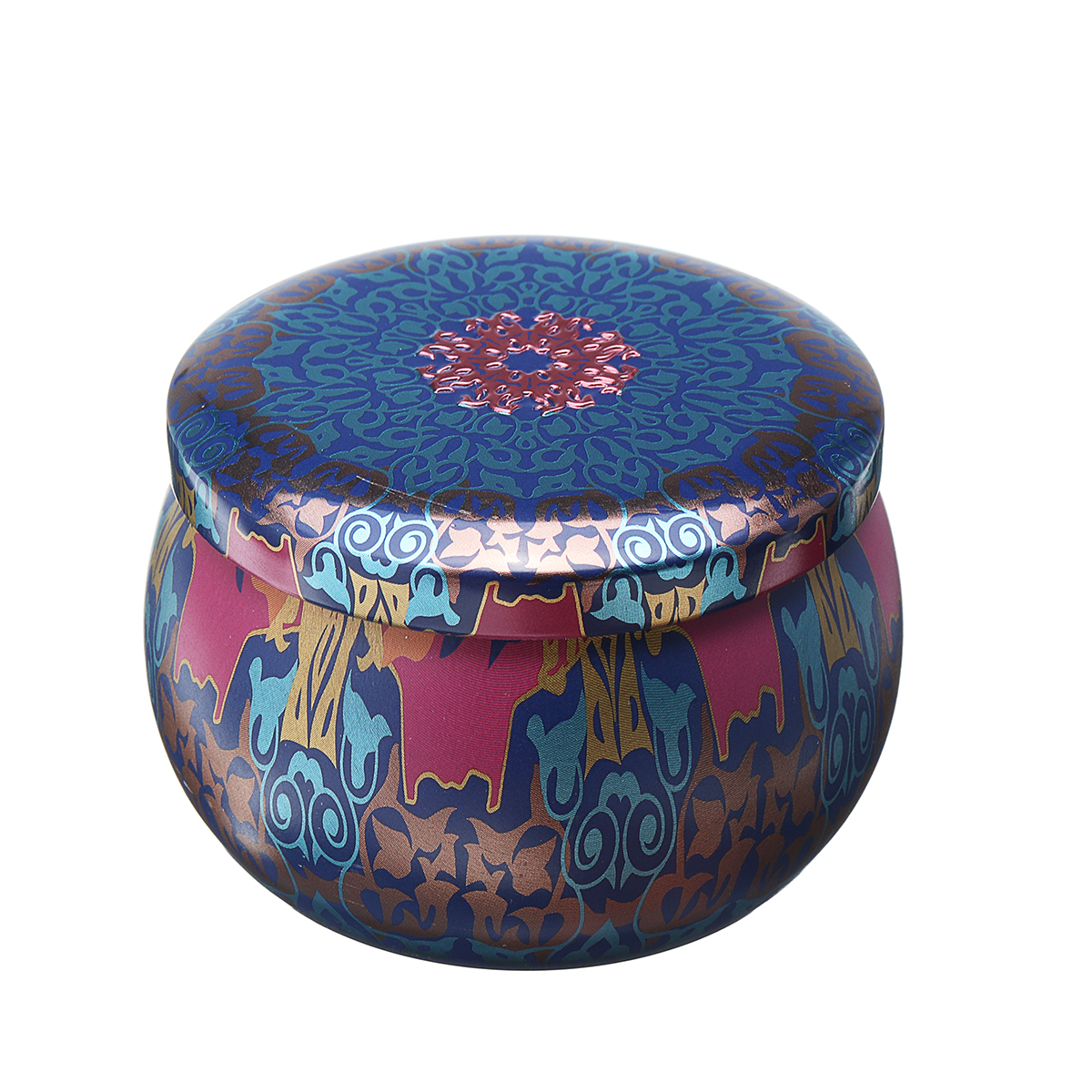 

Ретро круглое олово Коробка Чай Контейнер для хранения ювелирных изделий для конфет Чехол Свадебное Сувениры