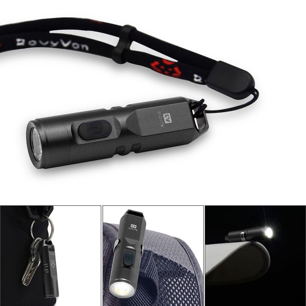

RovyVon Aurora A3 550LM Mini Keychain Light USB Charging EDC Flashlight