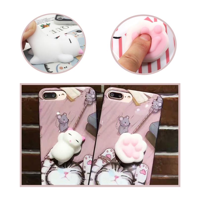 

Bakeey™ Cartoon 3D Squishy Squeeze Slow Rising Soft Lazy Cat Claws PC Case for iPhone 6 6s&6 6sPlus