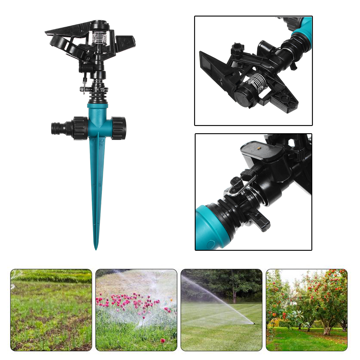 

1/2 Water Farm Sprinklers Rocker Nozzle Lawns Garden Watering Irrigation System