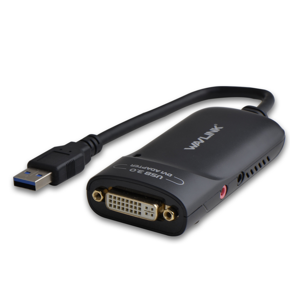 

Wavlink WS-UG3501D USB 3.0 до DVI HD 2048x1152 пикселей Многоканальный кабель для видеографики с диагональю Дисплей