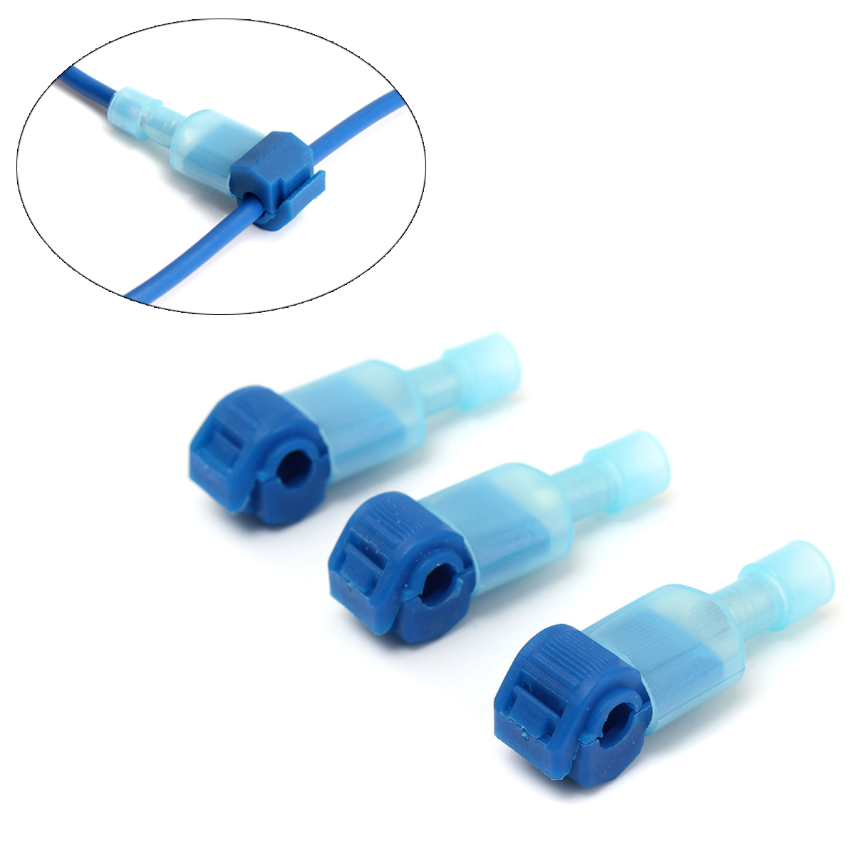 

Excellway® 100PCS Blue Quick Splice Провод Клеммы и плееры Коннектор 2.5-4.0mm² 16-14AWG