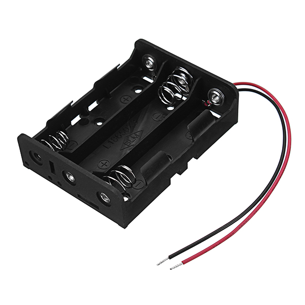 

New Version DC 11.1V 3 Slot 3 Series 18650 Battery Holder High Quality Battery Box Battery Case With 2 Leads And Spring CE RoHS Certification