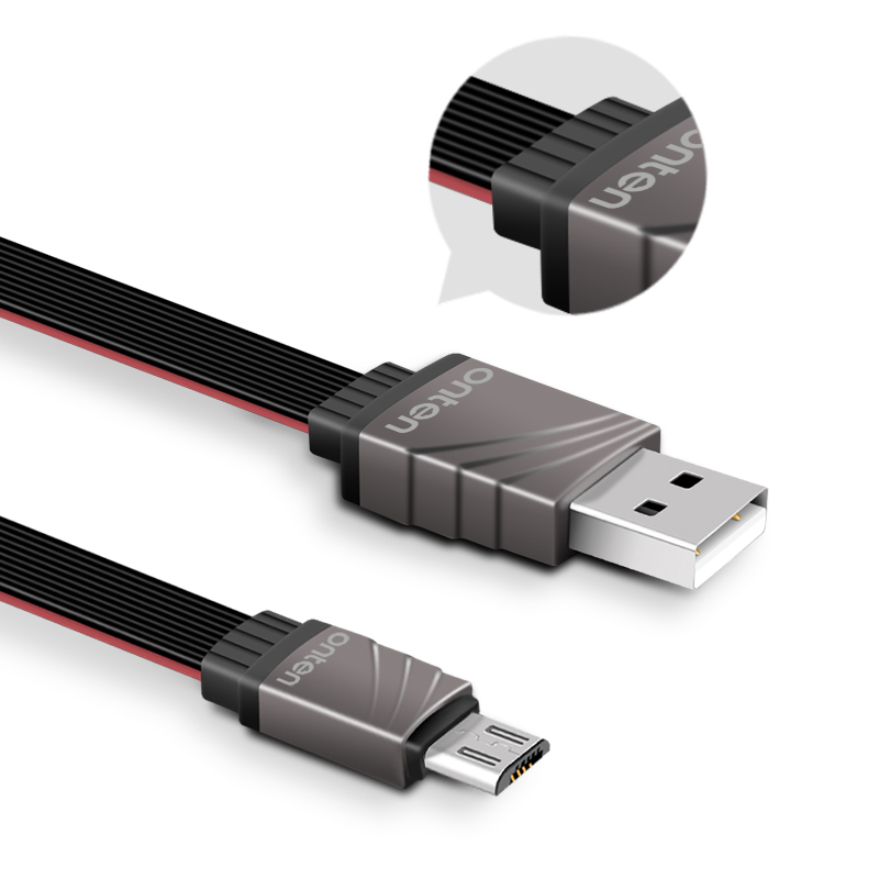 

ONTEN 2.1a микро USB 1м / 3.3ft лапшой кабель для Samsung Xiaomi Huawei Meizu