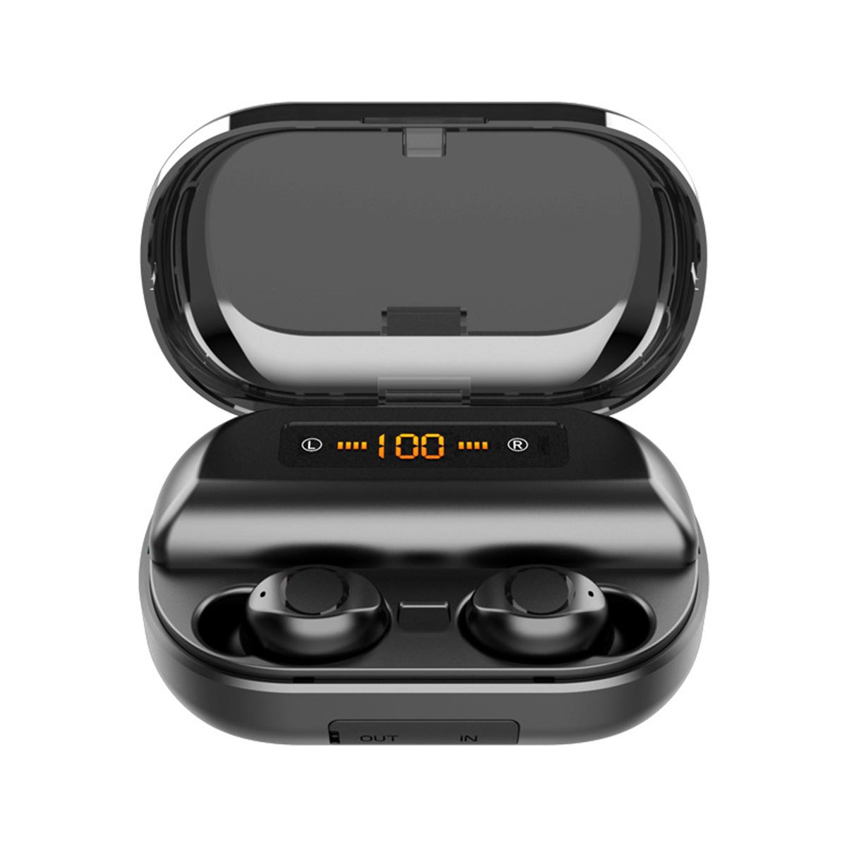 

V12 Bluetooth 5.0-вкладыши TWS Наушник Беспроводные стерео наушники с двумя наушниками + зарядка Чехол Цифровые Дисплей с зарядным устройством 4000 м