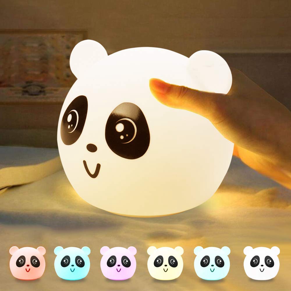 

Кран управления Colorful LED Силиконовый Panda USB перезаряжаемый ночной детский сад Лампа для спальни для малышей