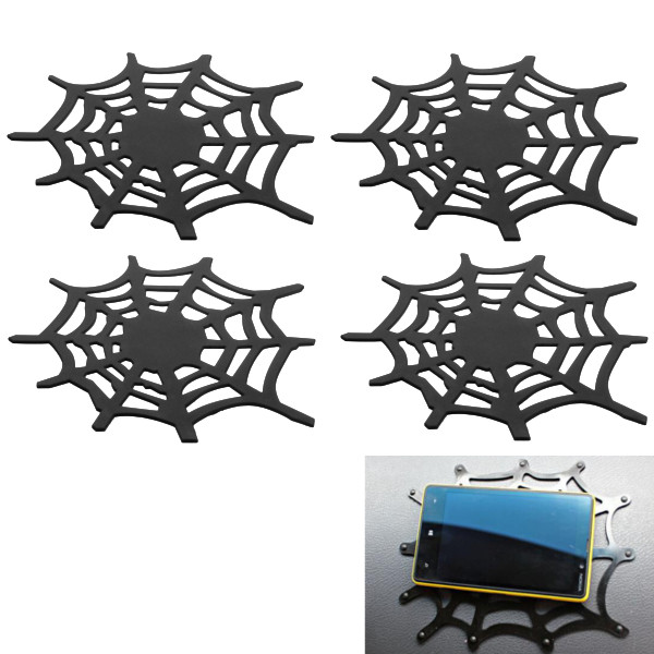 

Black Silone Gel Spider Web Mat Anti-slip Car Dashboard Pad for Mobile Phone GPS Universal