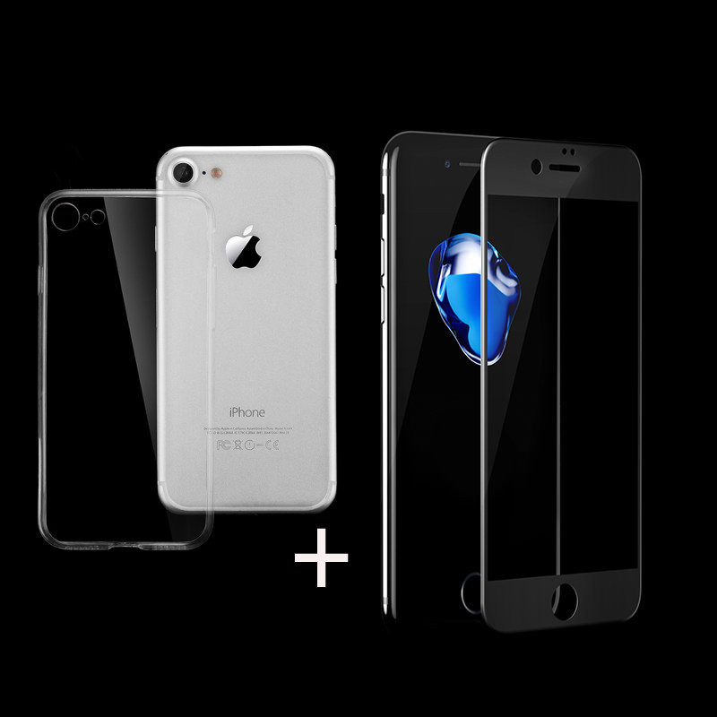 

Bakeey ™ 4D Curve Edge с закаленным стеклом с прозрачным TPU Чехол для iPhone 8