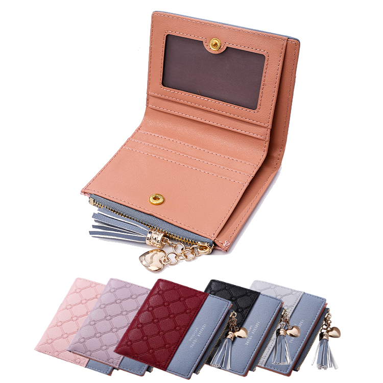 

Женское Кожаный кошелек Tassel Ladies Zipper Кошелек с монетным карманом