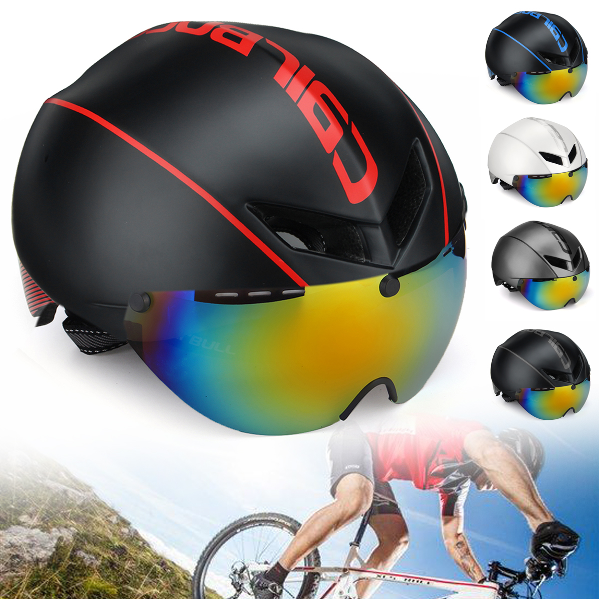 

CAIRBULL AERO-R1 Велосипед Велоспорт Велосипед Шлем Гонки Велосипед Защитные очки Шлем Магнитные Солнцезащитные очки