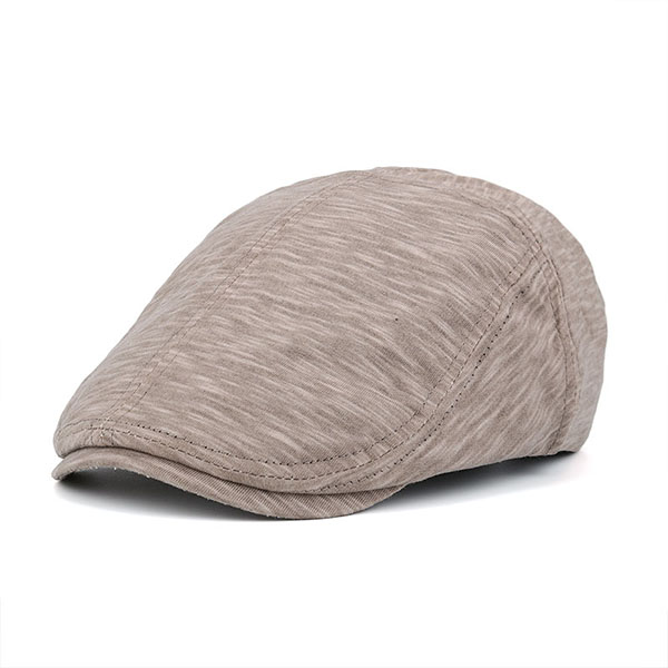 

Men Cotton Solid Beret Hat Casual Sunshade Painter Caps Flat Sun Hat Adjustable