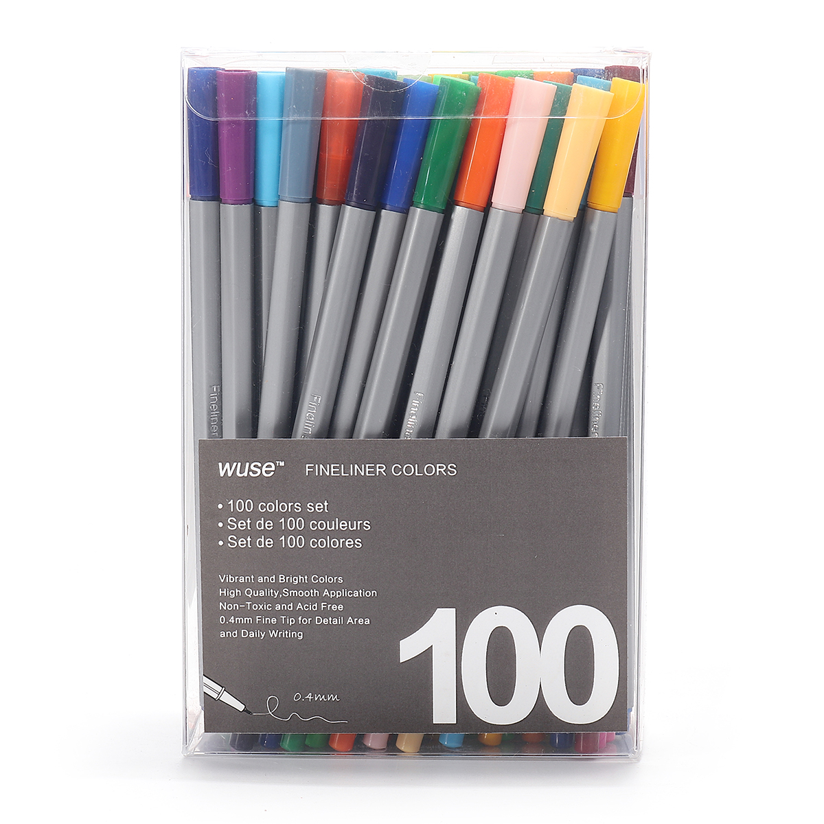 

100 Цвет 0,4 мм Fineliner Fineliner Набор Художественная Роспись На Водной Основе Маркер Ручка