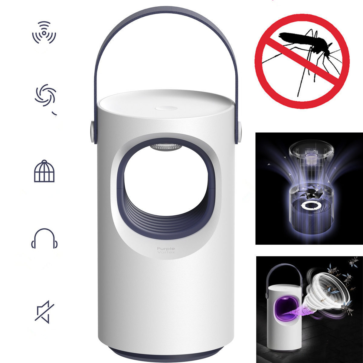 

USB Mosquito Dispeller Тихий интеллектуальный антимоскитный дом для дома без радиации Travel Photocatalyst Mosquito Kill