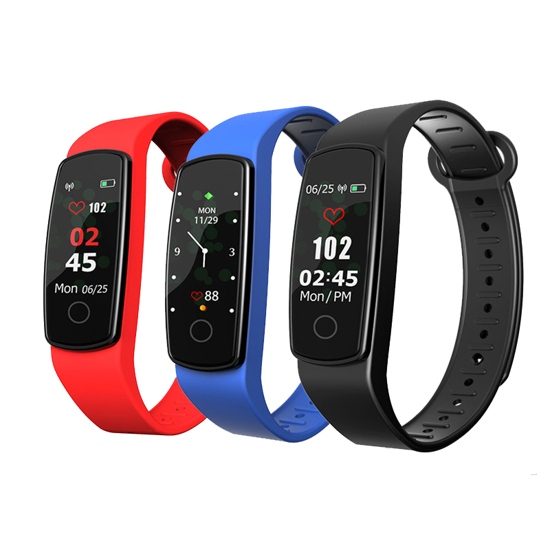 

XANES C19 0.96" Color Touch Screen IP67 Waterproof Smart Bracelet Pedometer Heart Rate Blood Pressure Monitor Fitness Smart Watch