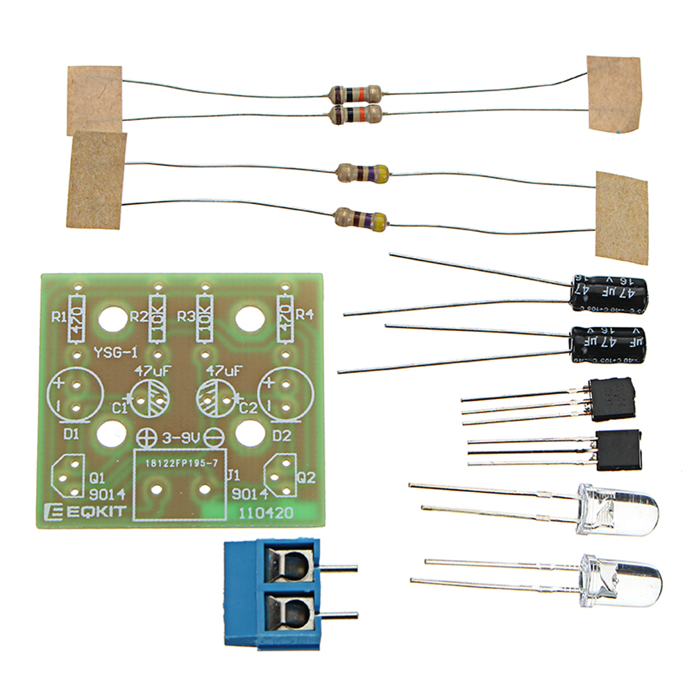

5pcs Bright DIY LED Flash Kit Simple 3-9V Electronic Production Kit