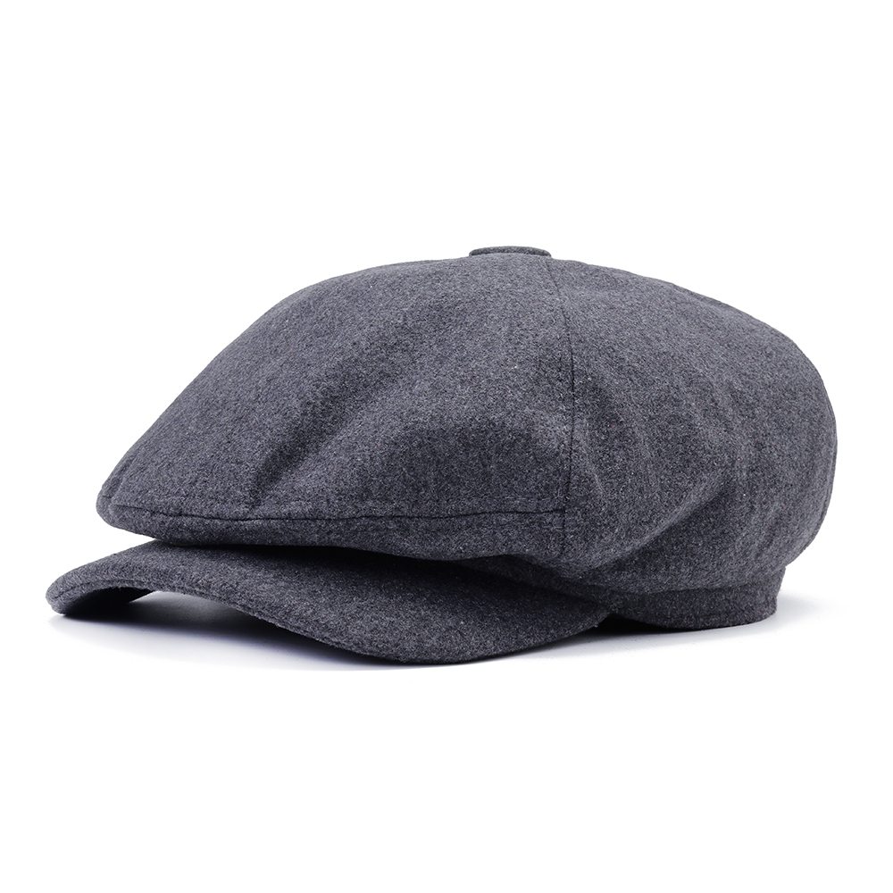 

Mens Middle-aged Windproof Thicken Felt Beret Hat