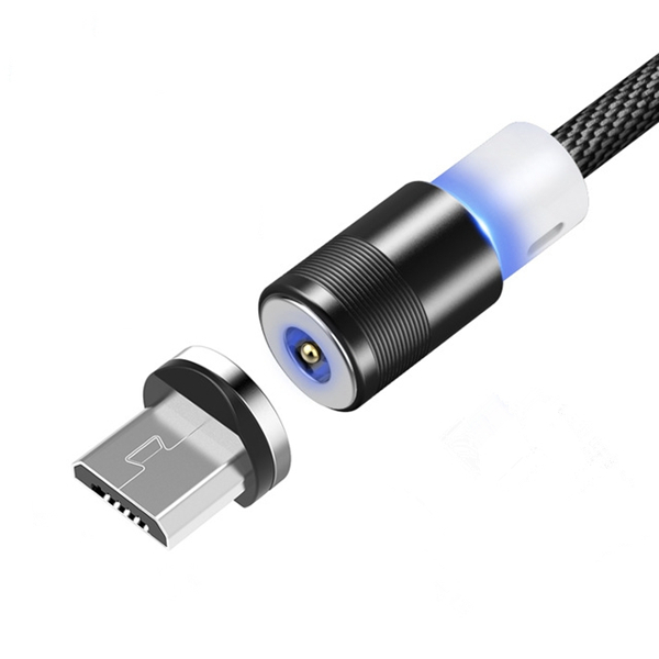 

FLOVEME Micro USB LED Магнитный плетеный зарядный кабель для зарядки 1 м для Oneplus 6 5t Xiaomi Mi8 S9