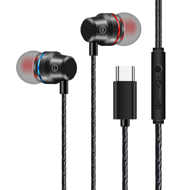 

Type-C Earphone Stereo Bass Noise Cancelling Wired in-Ear Earbuds with Mic for Xiaomi 9 8 Huawei Letv