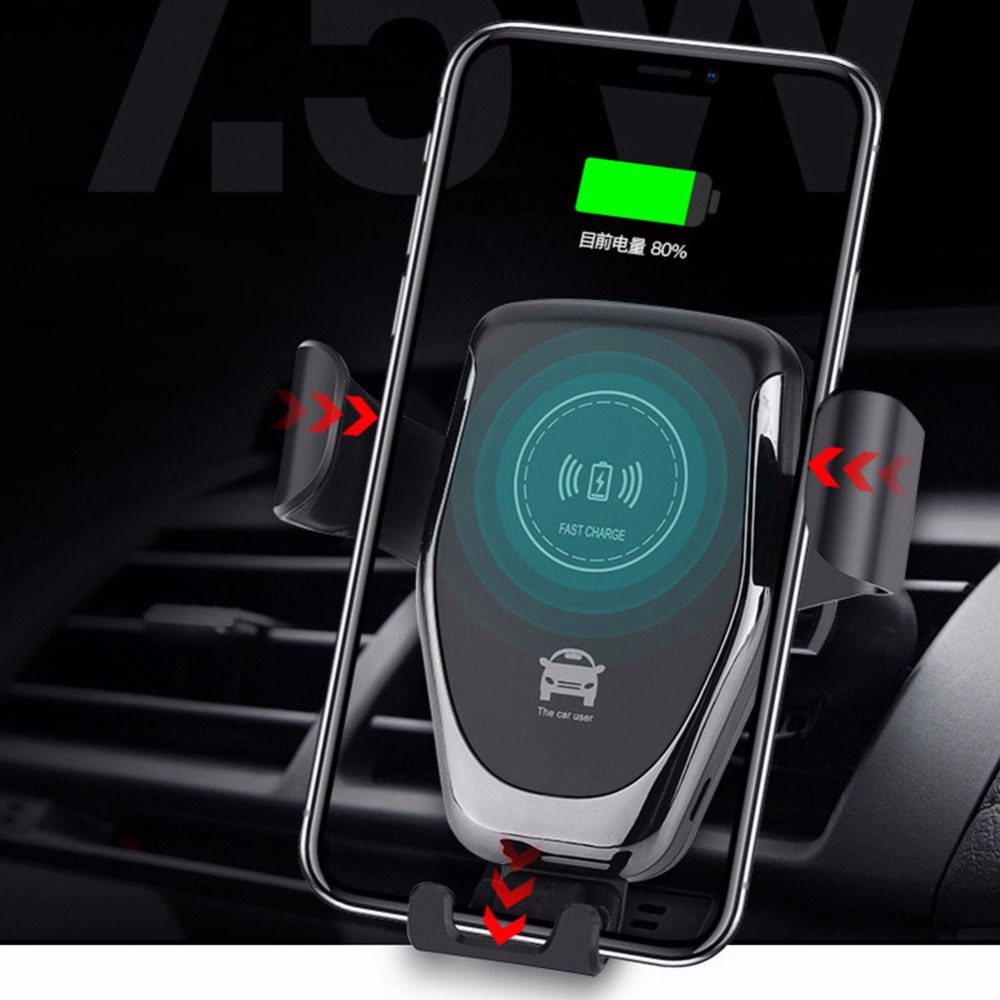 

10W Qi Беспроводное зарядное устройство Gravity Air Vent Dashboard Авто Держатель для телефона Авто Крепление для 4.0-6.5 дюймов Смартфон
